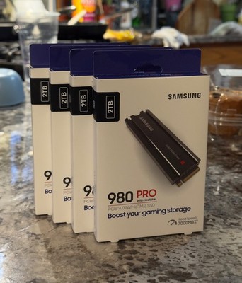 Samsung 980 PRO 2TB NVMe Internal SSD with Heatsink - Black (MZ