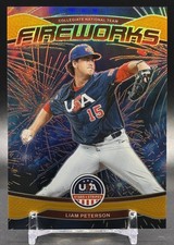 2026 Panini Stars & Stripes #16 Liam Peterson USA Fireworks Orange Prizm /10