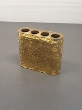 E1 Gold Tone Toothbrush Holder 4 Hole Toothbrush Gc3
