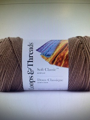 Soft Classic Solid Yarn by Loops & Threads -- Dark Taupe -- NIP