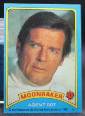 1979 Topps James Bond Moonraker #1 - Agent 007 (EX) (Roger Moore)