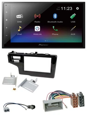 Pioneer USB Bluetooth DAB 2DIN MP3 Autoradio für Honda Jazz Fit 2013-2020 schwar - Bild 1 von 4