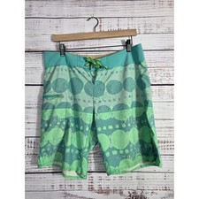 Patagonia Board Shorts Men Green Blue Swim size 32