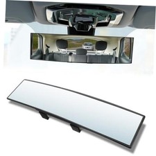 Panoramic Rear View Mirror, 12 Inch Wide Angle Clip On Mirror, Convex Interior