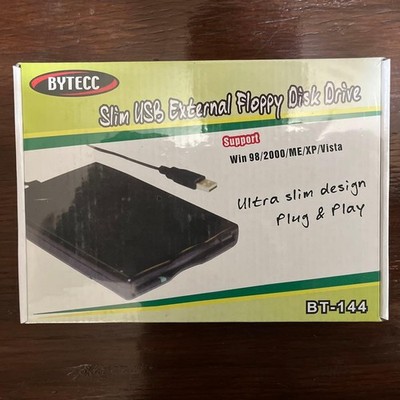 BYTECC BT-144 Slim Externes USB 1.1/2.0 Diskettenlaufwerk 3,5 Zoll