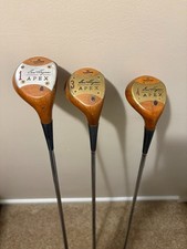 Set Of 3 Ben Hogan Apex Oil Hardened Persimmon 1 -3- 4 Vintage Woods