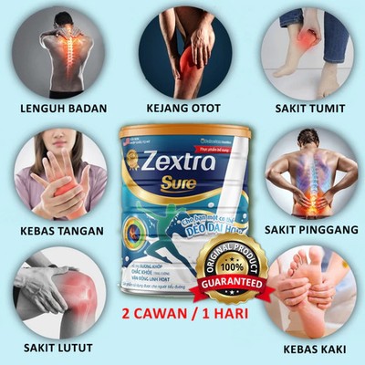 1 x 400g Zextra Sure Milk For Knee, Back Pain, Strengthen Bone Supplements