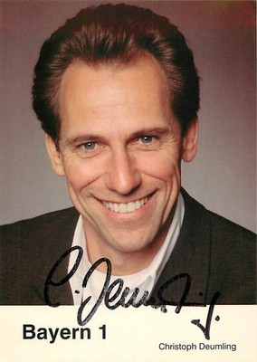 Christoph Deumling Bayern 1 autograph card Bavarian Radio BR