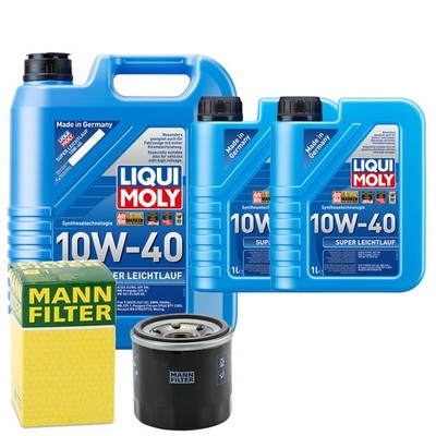 Motoröl 10W40 LIQUI MOLY Super Leichtlauf 7L +MANN Ölfilter