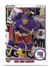KRIS KING 1990-91 UPPER DECK ROOKIE CARD NEAR MINT CONDITION