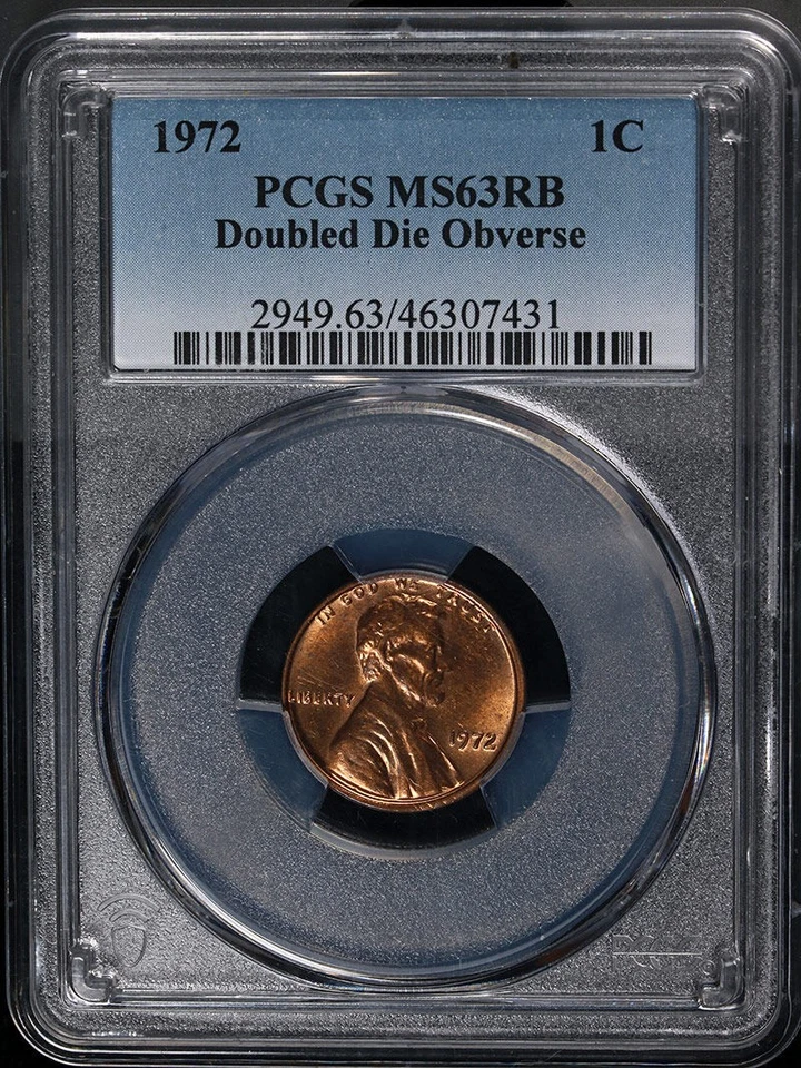 1972-P Lincoln Cent Doubled Die Obverse PCGS MS63 RB Key Date Nice Strike - Image 3 of 4
