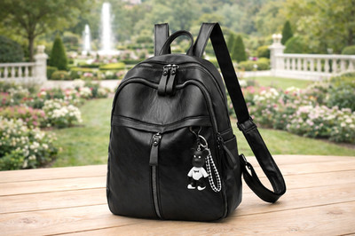 Luxury Waterproof Women s Leather Rucksack Daypack