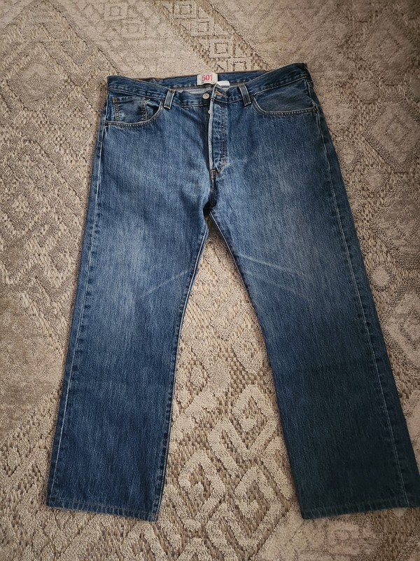VTG Levis 501 Jeans Mens 38x28 Blue  Button Fly 