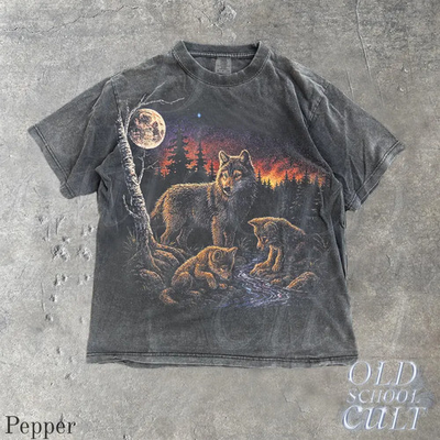 #ad Vintage Wolf Pack Comfort Tee Shirt Retro Animal Lover Gift $14.97