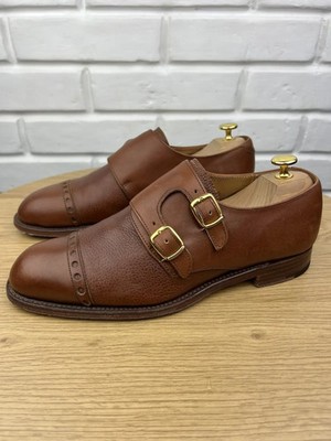 CHEANEY Shoes Leather Monk Double Strap Brown Men s Size UK 8.5/US 9.5