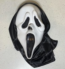 Scream Ghostface Mask Adult Full Head with Hood - Classic Horror Costume Prop