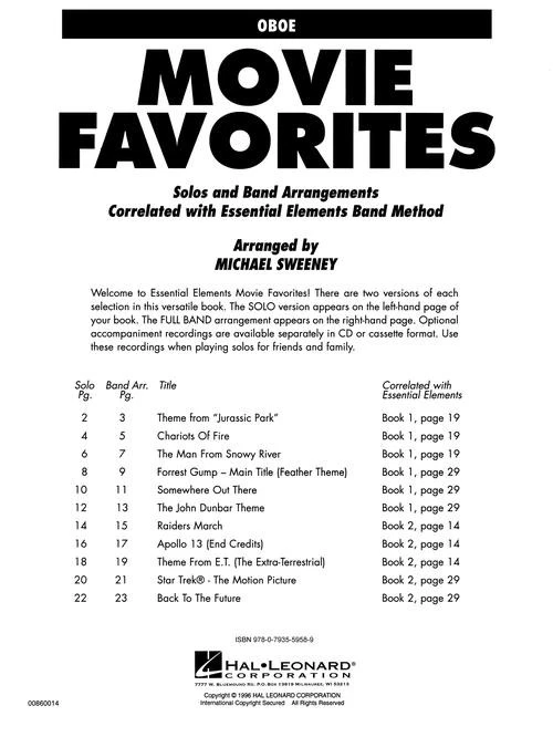 Essential Elements Movie Favorites Oboe - Image 2 of 4