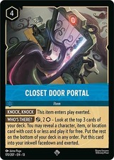 Disney Lorcana Closet Door Portal 170 Super Rare AOV NM