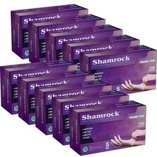 Shamrock Latex Hand Gloves, Powder-Free CASE 1,000 PCS Size Small