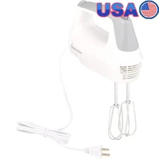 Lightweight Hand Mixer 5 Speed Power Boost Ergonomic Grip Dishwasher Safe New