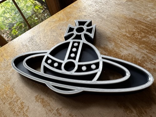 Vivienne Westwood Sign | Free Standing | 20cm x 12cm Bedroom, Grey / Silver - Picture 2 of 6