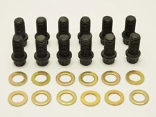 Procomp 12pc Header Bolts 100-1201 3/8 SB CHEVY BLACK OXIDE 112 POINT HEAD 3/8*