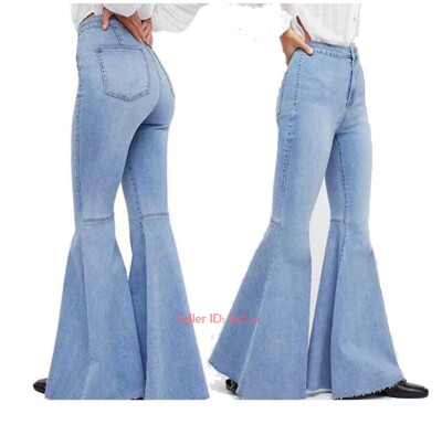 本日までHIGH WAIST BELL-BOTTOM DENIM PANTS VIPONES Bell Bottom Jeans for Women Flare Jean High Waist