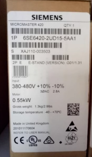 6SE6 420-2UD15-5AA1 NUOVO SIEMENS 6SE6420-2UD15-5AA1 MICROMASTER 420 380-480 V - Foto 2 di 6