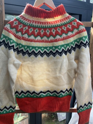 Vintage 1940s Hand knit Jumper- Made In Norway - Picture 5 of 10