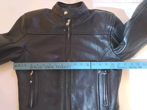 Xelement Womens Black Leather Motorcycle Motocross Biker Jacket Sz S - Picture 12 of 14