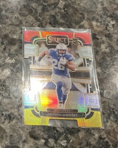 2023 Panini Select - Concourse Red & Yellow Prizm Die-Cut #86 Zach Charbonnet...