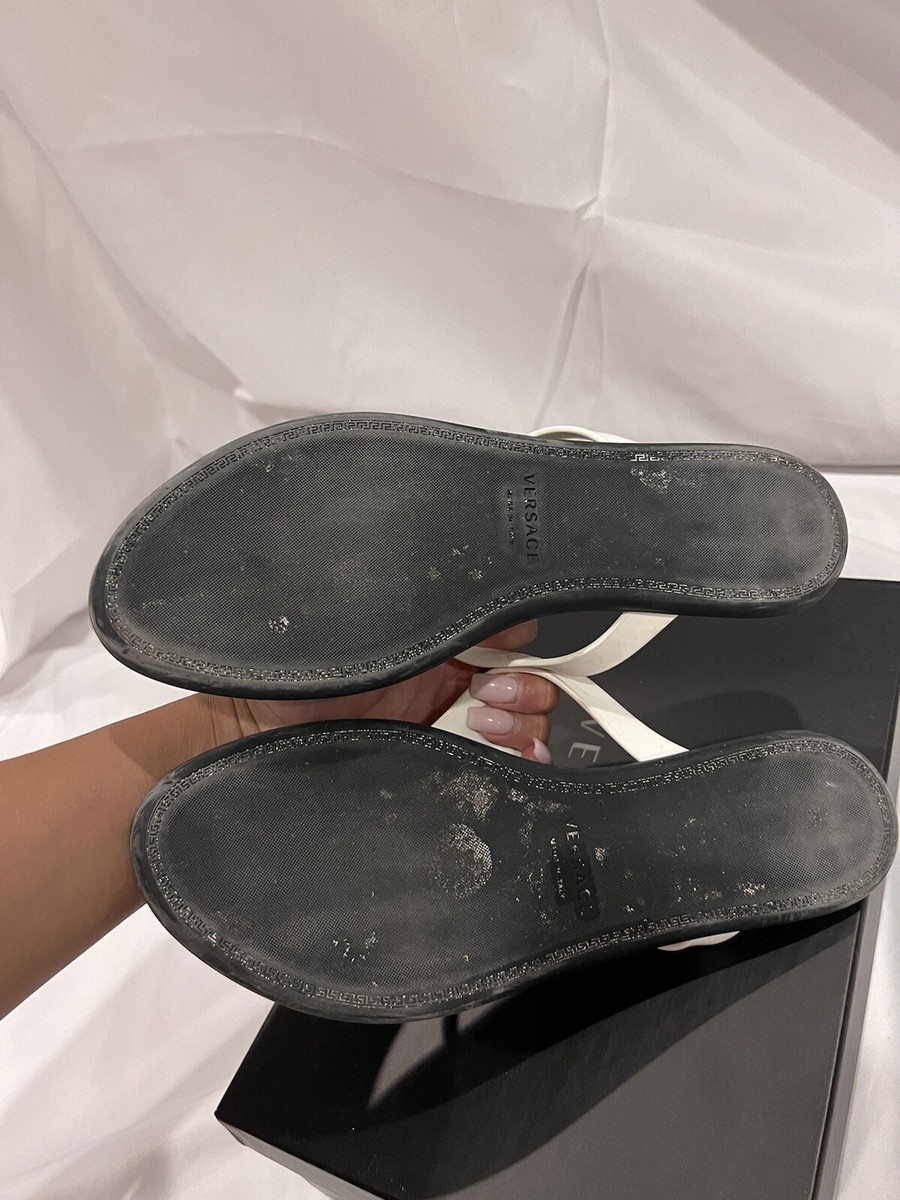 Versace Medusa Rubber Thong Sandals White SIZE EU 36 US 6 | eBay