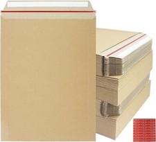 100 Pack 9X12 Inch Self Seal Photo Document Mailers Stay Flat Kraft Cardboard En
