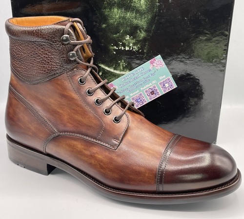 MAGNANNI PEYTON II 'MADE IN SPAIN' CALFSKIN LEATHER CAP TOE BOOT (SIZE 10.5) | eBay