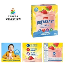 Carnation Instant Breakfast Essentials, Strawberry, 10 Count Box, 1.26-Ounce ...
