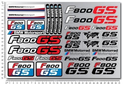 bmw f800 gs F800GS motorcycle motorrad decal sticker set quality stickers red - Picture 8 of 8