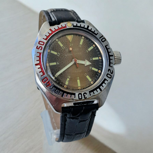 Rare Soviet Mechanical USSR mens watch VOSTOK AMPHIBIA - Picture 2 of 6