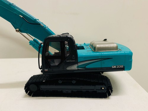 1:50 DieCast Kobelco SK330 Pile Driver Excavator Construction Long Arm Crane - Picture 4 of 8
