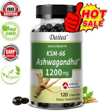 KSM-66 Ashwagandha Capsules | High Strength | Anxiety | Mood | Stress Reduction
