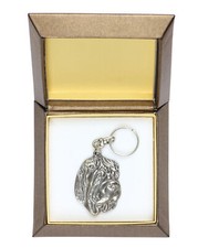Shar-Pei - Silver Plated Pendant With A Dog In A Decorative Box, Handmade