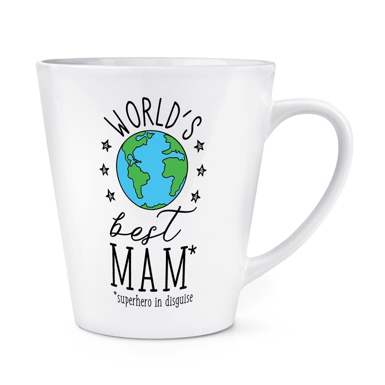 World's Best Mam 12oz Latte Mug Cup Mum Mothers Day Worlds Best Awesome Birthday