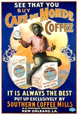 Vintage Cafe Du Monde Coffee Ad Reproduction Print Advertising 17x12