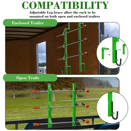 Trimmer Rack Trim line Holder w/Lock for Enclosed Trailer Racks Open Land 3Place - Picture 4 of 21