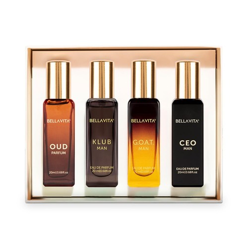 Bella Vita Luxury Man Perfume Gift Set 4 x 20 ml for Men Long Lasting Fragrance - Picture 4 of 5