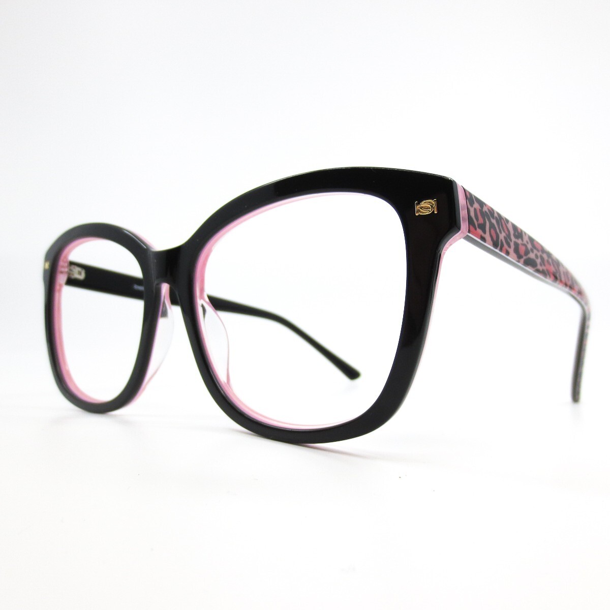 Bebe Eyeglasses Frames BB7234 001 JET Black Clear Pink