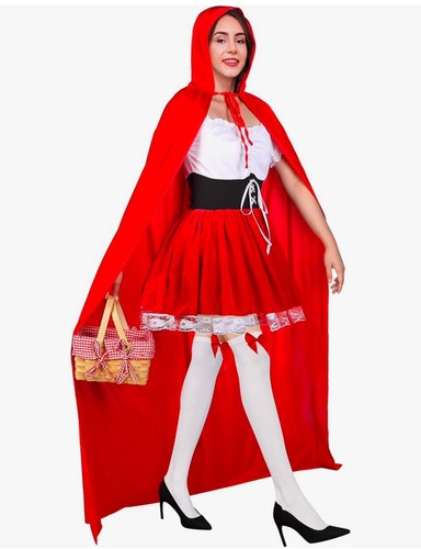 Rotkäppchen Halloween Kostüm Gr. Small Kleid Cape Korb - Bild 6 von 12