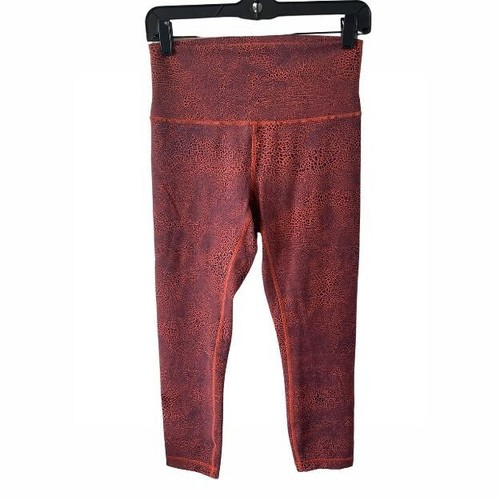 LULULEMON Donna 8 Crackle Glaze Arancione Wunder Train High-Rise Tight 25" Nuovo senza etichette - Foto 3 di 5
