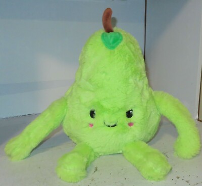 2 Scoops Green Plush Perfect PEAR Stuffed Food Two Scoops 2021 13  w/ Sewn Eyes