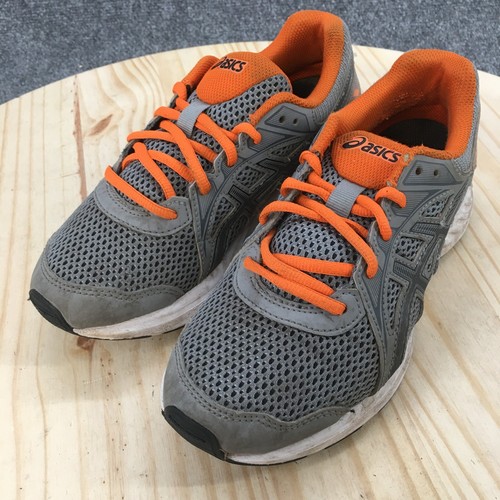 Asics Shoes Youth 5 Womens 6.5 Jolt 2 Running Sneakers Grey Orange Low 1014A035 - Imagen 3 de 10