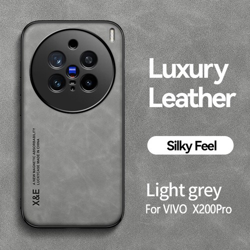 For vivo X200 Pro, Phone Case Business PU Leather Soft Magnetic Rubber Cover - 第 12/14 張圖片